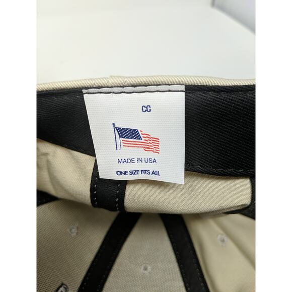 Mens KTA Kansas Trapshooters Association Hat Slideback OSFA Tan & Black Made USA - Picture 11 of 11